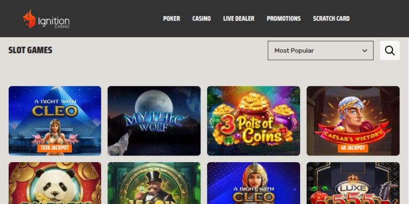 Ignition casino slot games