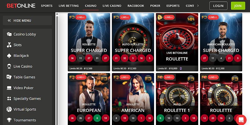 BetOnline casino and sportsbook