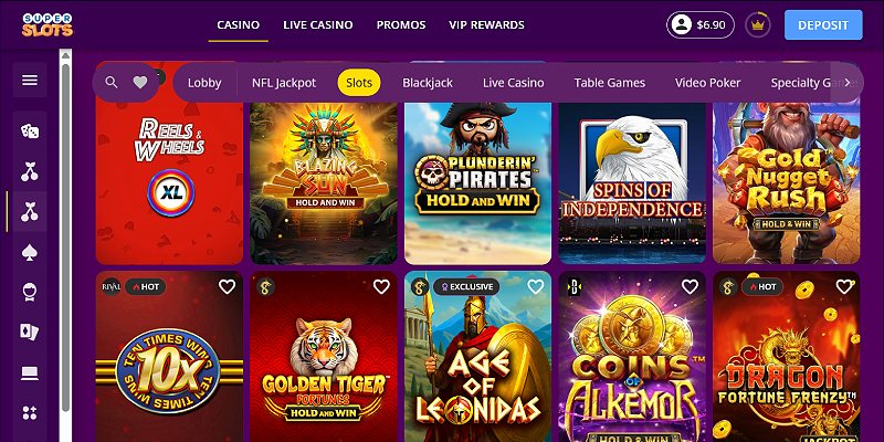 super slots homepage