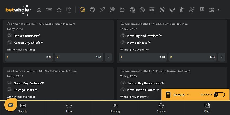 BetWhale online sportsbook